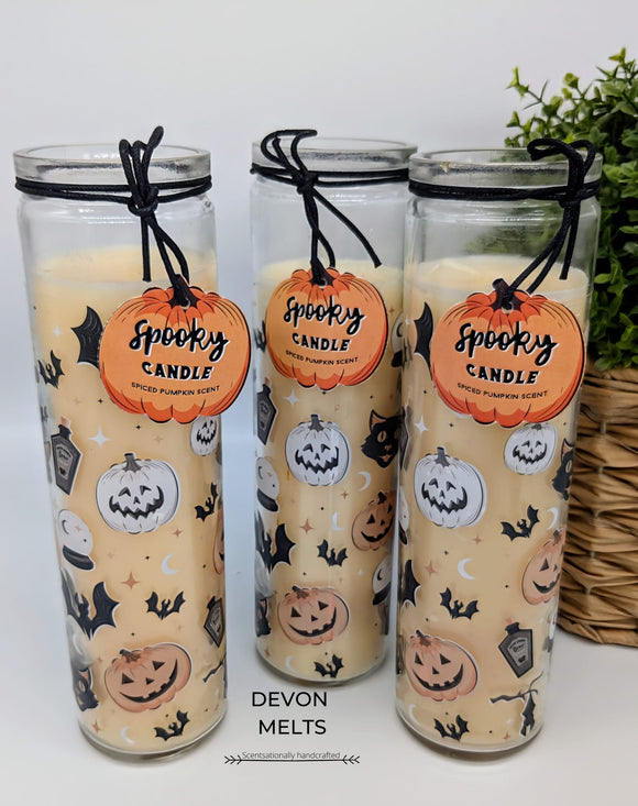 Spooky Spiced Pumpkin Tube Candle - £8.95