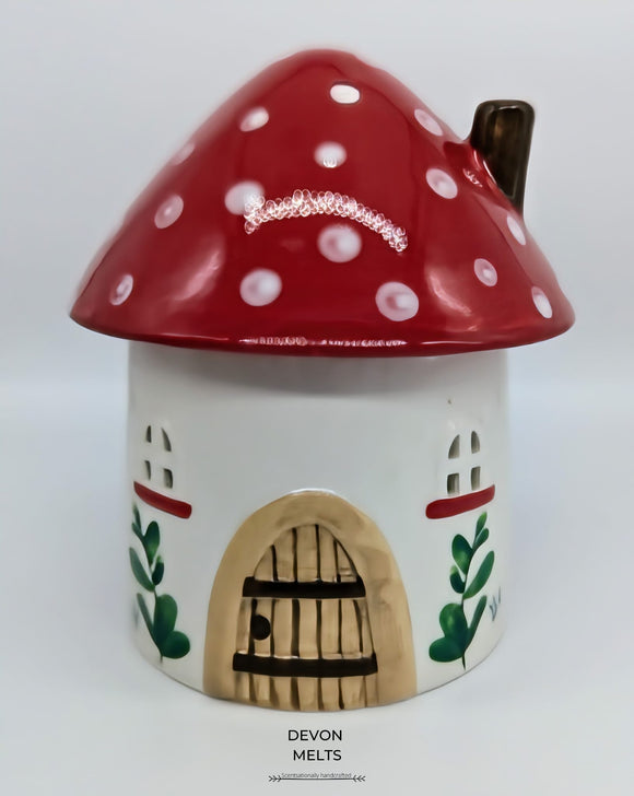 Mushroom House Ceramic Oil & Wax Tealight Burner - £15.95