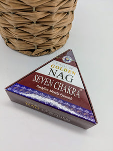 Golden Nag Back Flow Incense Cones - Seven Shakra 10 pack - £2.95